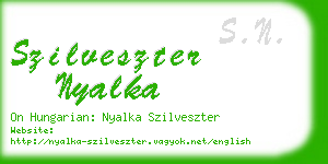 szilveszter nyalka business card